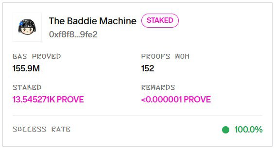 CryptoDotFun's tweet photo. Heya, GProve fam 👋🏻

@SuccinctLabs Stage 2.5 is officially live! 🎉

And I know… a few questions might be running through your mind.

What to do? What not to do?
Let’s clear it all up 👇🏻

🔹 To become a Prover
You’ll need to stake a minimum of 1000 $PROVE.

🔹 Don’t have enough $PROVE?
No worries! You can delegate your stake to an existing Prover.

Here are two solid options I trust:

The Baddie Machine – Run by @advaith (my fav team leader 🚀)

Breezy 4L’s Merkle Machinery – Run by @breezyjpg 🌬️

✅ Steps to Stake:

Go to: https://t.co/9K9ysx6AiS

→Click on link provided 
→Connect your wallet
→Click on Stake
→Search for your chosen Prover
→Enter amount
→Click Stake Now
→Done ✅ 

📌 Important Notes:

1. Unstaking takes 1 day to process – so plan ahead
2. You can stake your $PROVE to only one Prover at a time – choose wisely!

Let’s GProve together!

#Succinct #GProve #zkProver 
(Let's make this trendy)