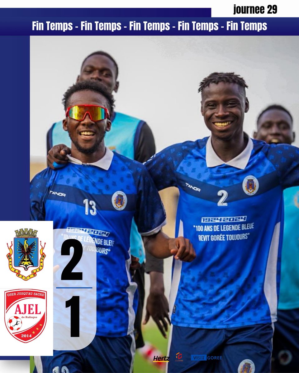usgoreefootsa's tweet image. ⏹️ Fin-temps 2️⃣ ~ 1️⃣
⚽️ MahecorDiouf | ⚽️ Vieux Cisse

#usgoree 
#Ligue1SN
#LSFP
#football
#usgajl

Revit Gorée Toujours 🔵 ⚪️