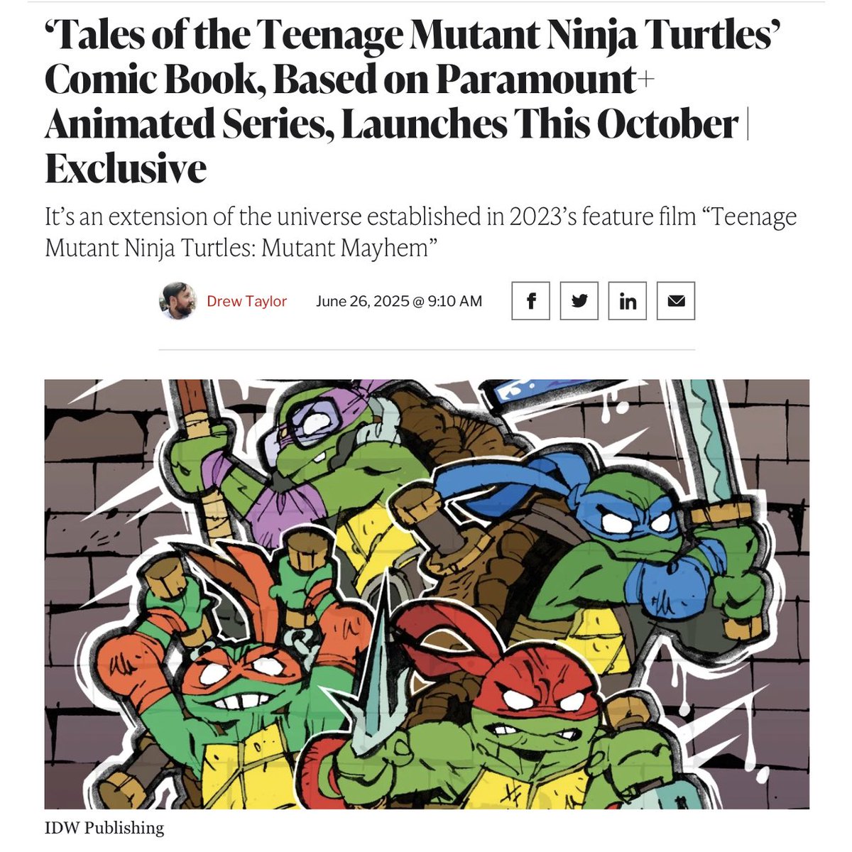 AJoustra's tweet image. It’s a surreal & humbling experience to have any of your wildest dreams come true. Having several come to fruition in the same year is truly beyond comprehension. But I should have known that if anyone could help me make that happen, it would be the Teenage Mutant Ninja Turtles.
