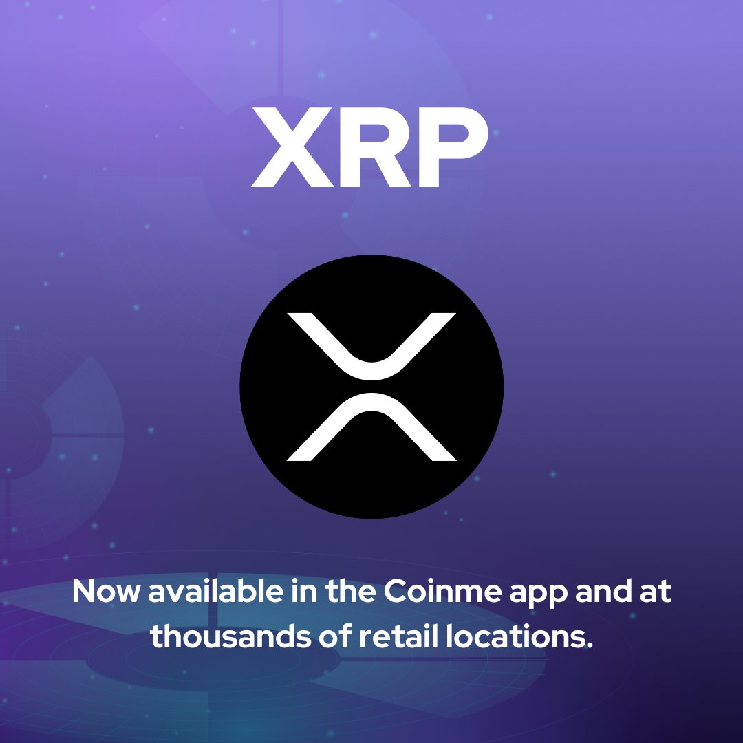 Coinme's tweet image. 📢 XRP IS HERE 📢

We&apos;ve just added $XRP to 28,000+ retail locations across the U.S. where you can buy &amp;amp; sell XRP with cash! 

The XRP Ledger continues to expand use cases for banking and remittance purposes. Here&apos;s to the #XRPArmy 🫡

The future of finance is now in your…