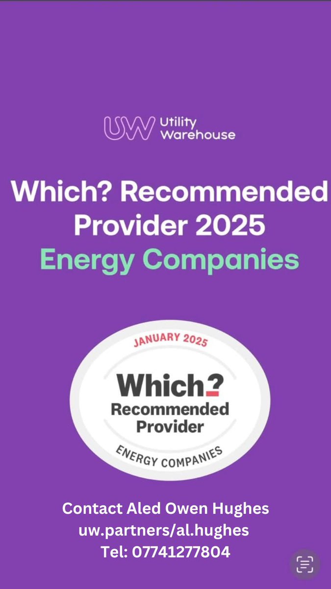 #NWalesHour UW have introduced the Fixed 50 Saver for just £1475 a year plus 24 Free Energy Days which is over £200 cheaper than the upcoming July Price cap. Just message me for more information.

#UtilityWarehouse #Cashback #nw4b