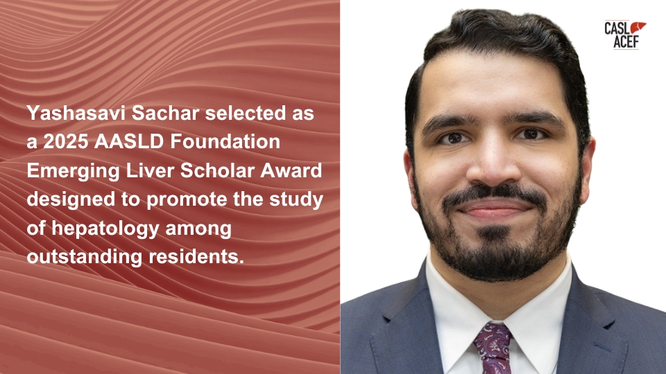 CASLupdates's tweet image. Congratulations Yashasavi Sachar for being selected as a 2025 @AASLDtweets Foundation Emerging Liver Scholar. 👏
