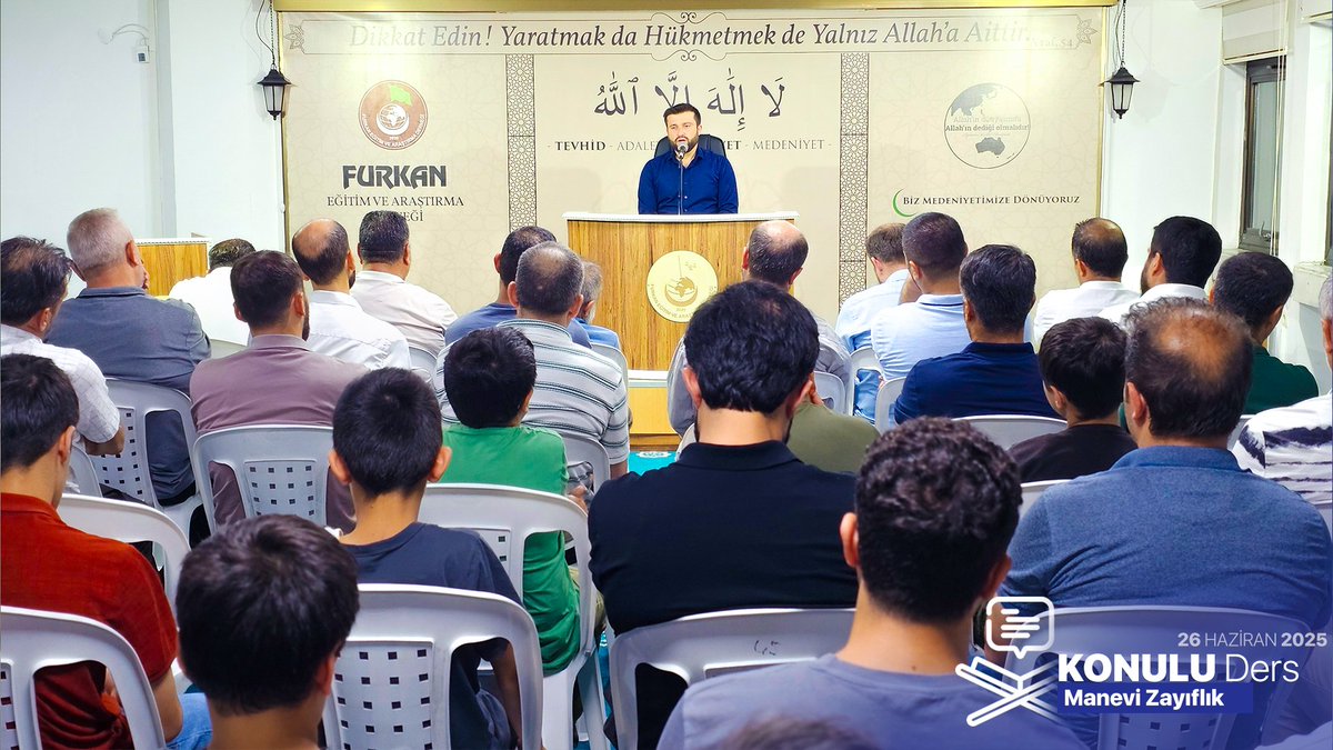 📌Bu haftaki dersimize <a href="/abdulkadirparlk/">Abdulkadir Parlak</a> ın yapmış olduğu "Manevi Zayıflığımız" konusuyla devam ediyoruz . 

#TefsirDersi