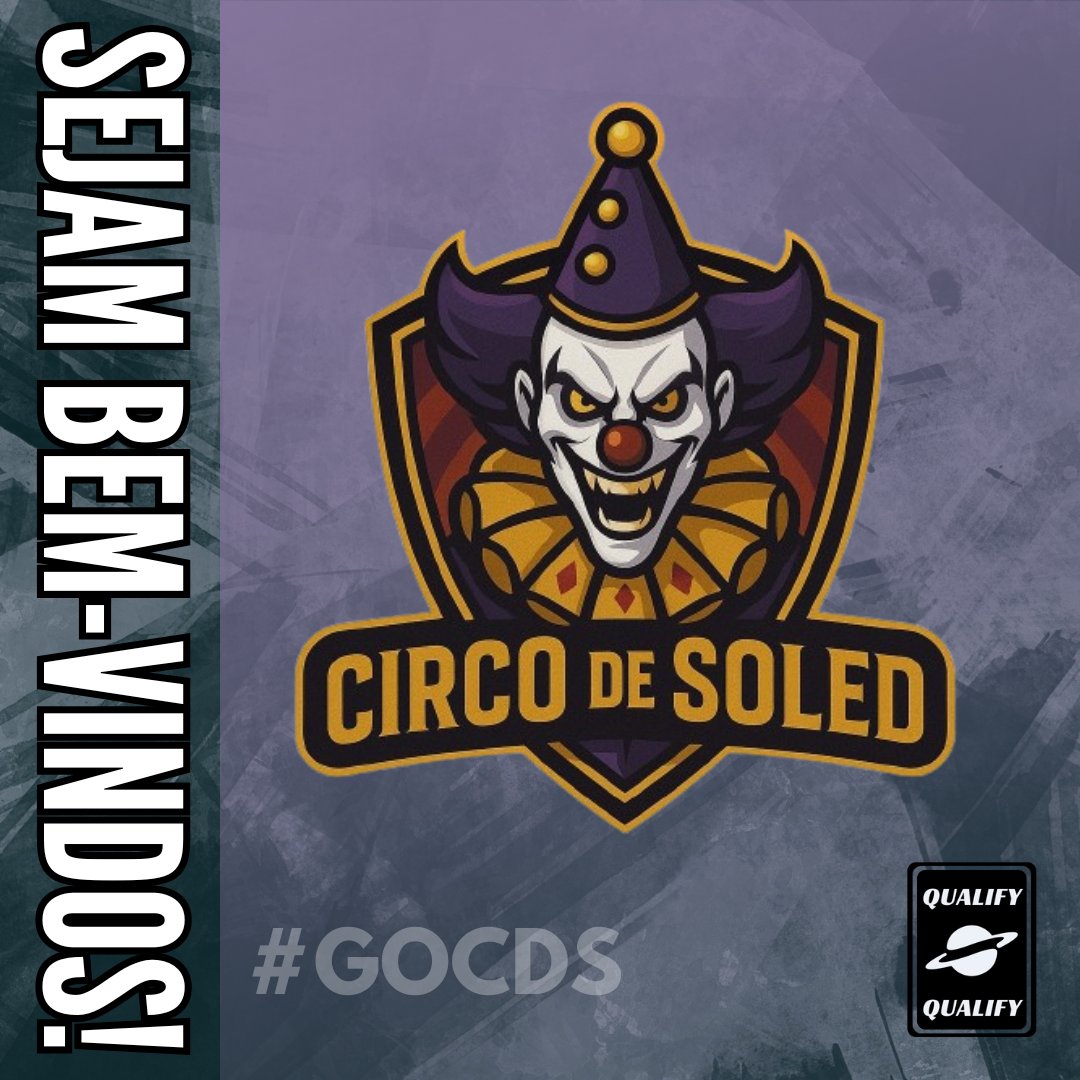 ligagalactica_'s tweet photo. 🎪 SEJAM BEM-VINDOS, CIRCO DE SOLED! 🤡✨
O espetáculo vai começar! A @circodesoled chega para transformar o Qualify da Liga Galáctica em um verdadeiro show de habilidades, ousadia e jogadas inesperadas.
#GOCDS https://t.co/dPBt91xmzM