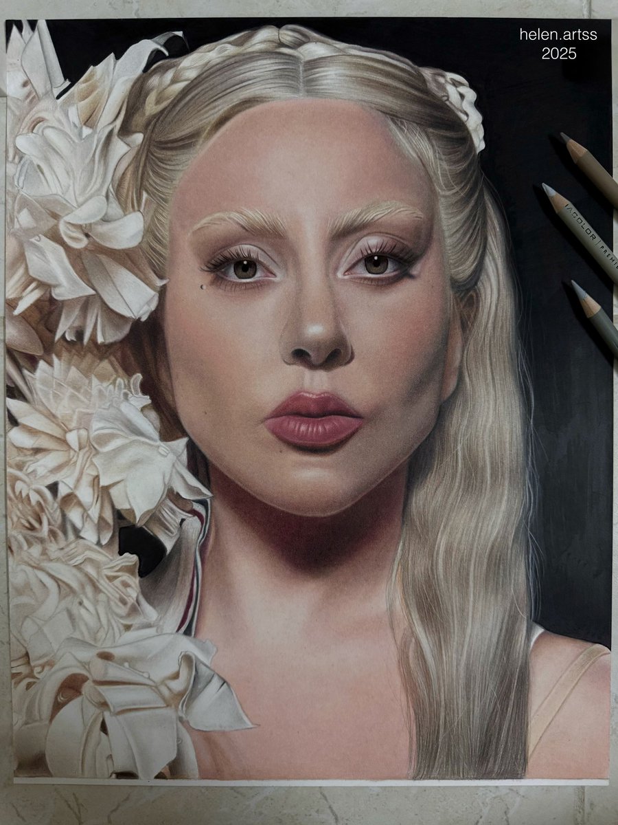 New art <a href="/ladygaga/">Lady Gaga</a> 🥺🤍🤍🤍 

#ladygaga #ladygagadrawing #lady #gaga #mayhem #ladygagaart #helenartss #helenkhan #art #prismacolor