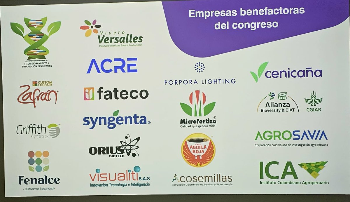 ACOSEMILLAS's tweet image. Nuestro gerente general @LeoarizaR está presente en el XIV Congreso de fitomejoramiento y producción de cultivos en las instalaciones de @cenicana hasta el 27 de junio en el #ValleDelCauca. En el evento están presentes algunos de nuestros afiliados como @SomosAGROSAVIA…