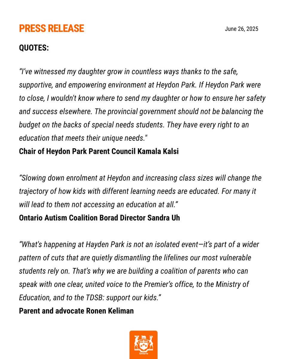 #NEW: NDP, Parents, Advocates call on Ford Government to Invest in Special Education