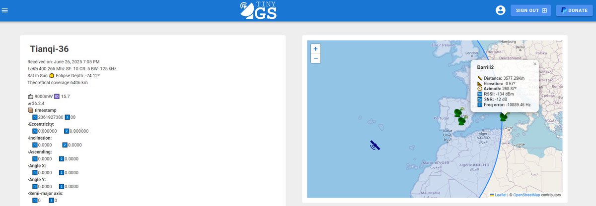 MereuAngelo's tweet image. &quot;My favorite things&quot;
3577.29Km 😌
#TinyGS