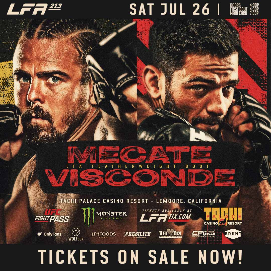 We’re officially one month away from the live LFA 213 Event! 🎟️ Don’t miss your chance to grab a front row seat to all the action—get your tickets now!
