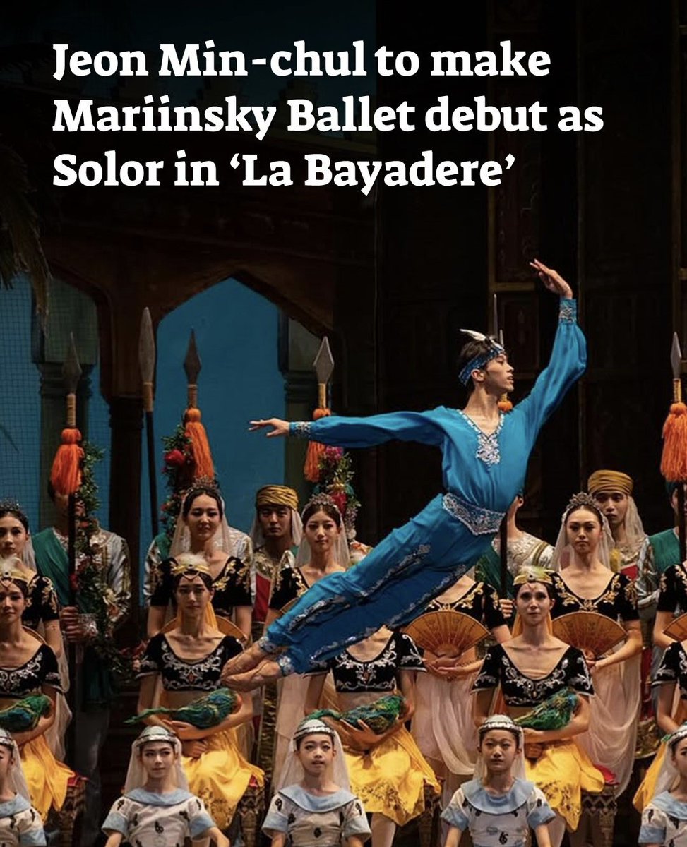 ballet20dotcom's tweet photo. 🩰 🇰🇷 #Ballet sensation Jeon Min-chul will make his official debut with the Mariinsky Ballet on July 17, performing the role of Solor in "La Bayadere" at the Mariinsky Theatre in Saint Petersburg, Russia.

https://t.co/rW9YFTbz7D https://t.co/0VaNELXDk2