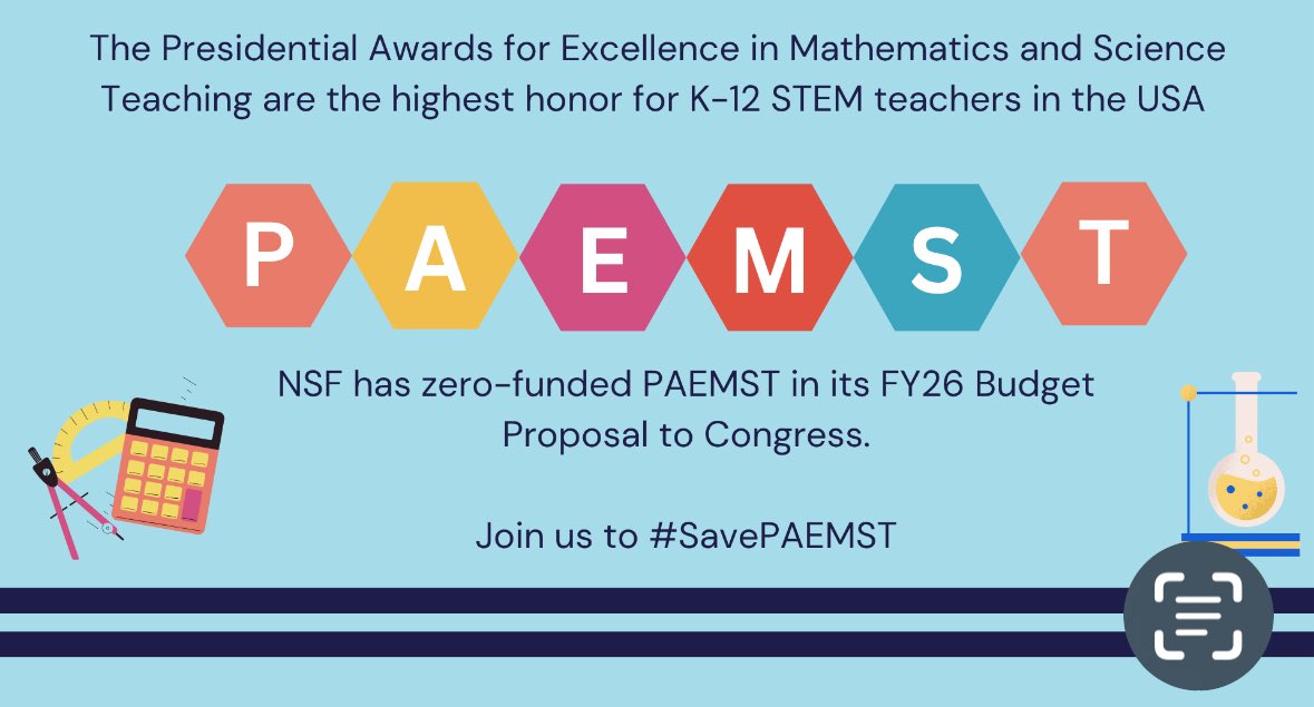 I met with some past PAEMST recipients, along with two new finalists, and former math specialist for lunch. Great stories, as well as a lot of math and science talk! It saddens me to think that this prestigious program is possibly getting cut🙁
#PAEMST <a href="/NSF/">U.S. National Science Foundation</a> #CPAM #SavePAEMST