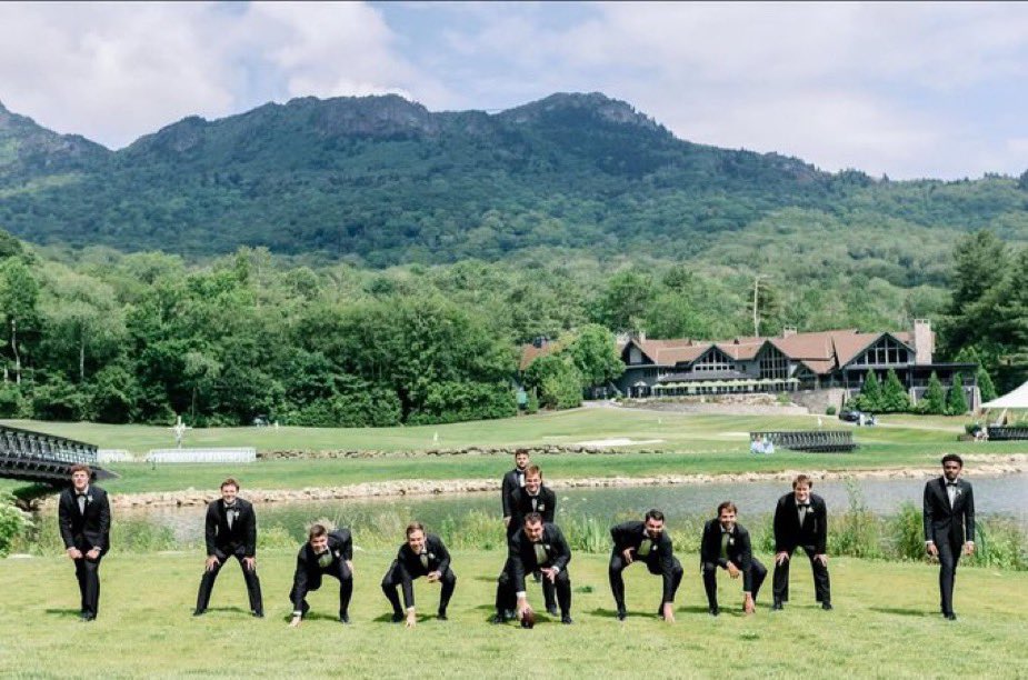 This picture of Drake Maye and his groomsman goes insanely hard