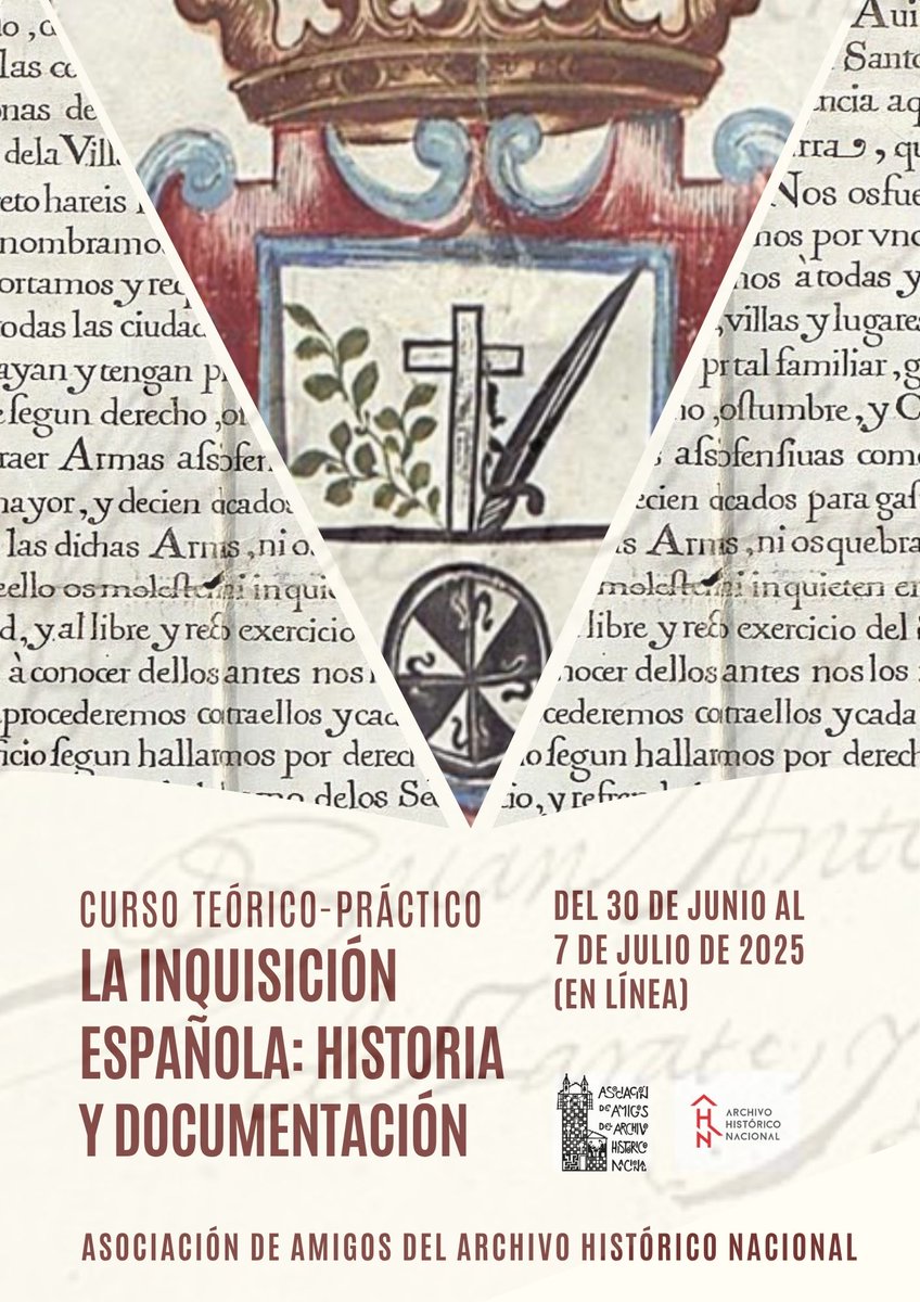 ¿Te interesa la historia y organización institucional de la Inquisición Española? ¿Conocer cuáles eran los delitos juzgados por el Santo Oficio? ¿Adentrarte en el conocimiento del Consejo y sus Tribunales? Pues este es tu curso. ¡Empezamos el próximo lunes!!!