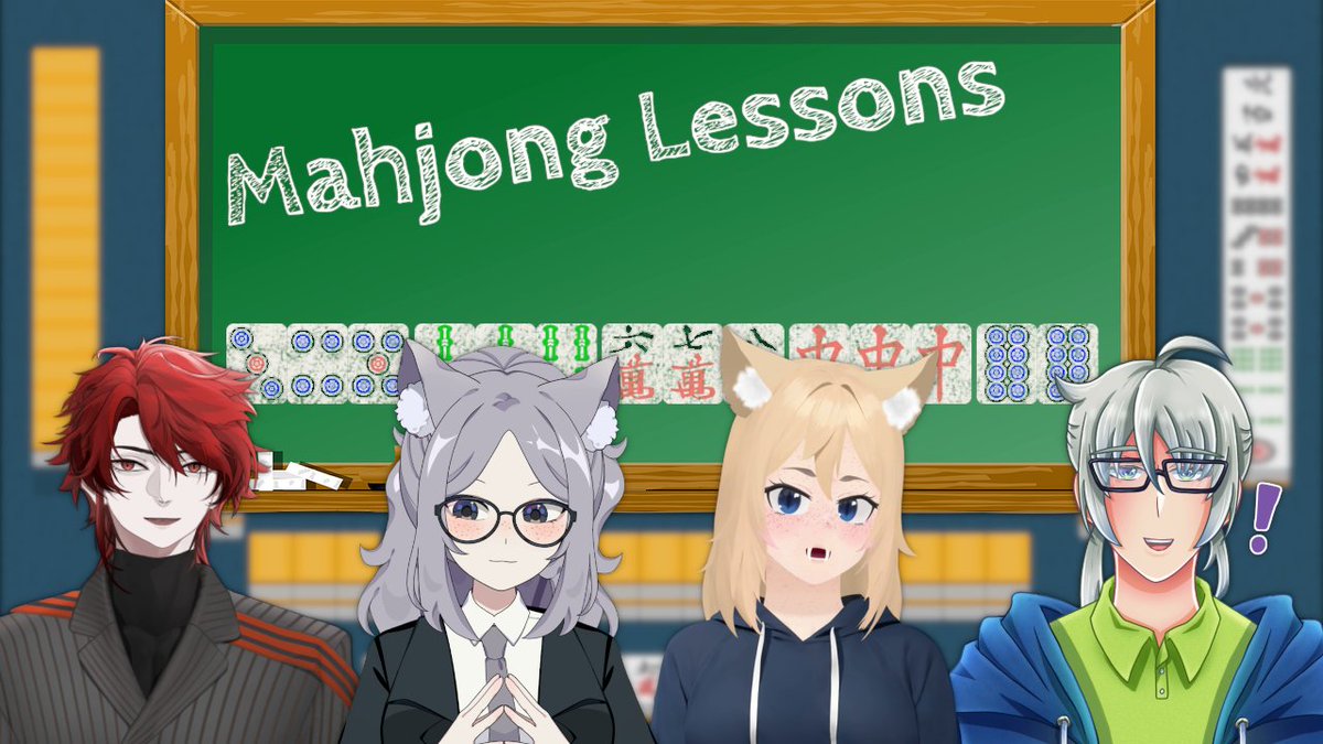Class is in session, and the wonderful students of Eribyte and Shirgi shall be learning the venerable game of Riichi Mahjong, lead by the illustrious Penbu. Join us tonight at 6:00PM CST, in 3 and a half hours