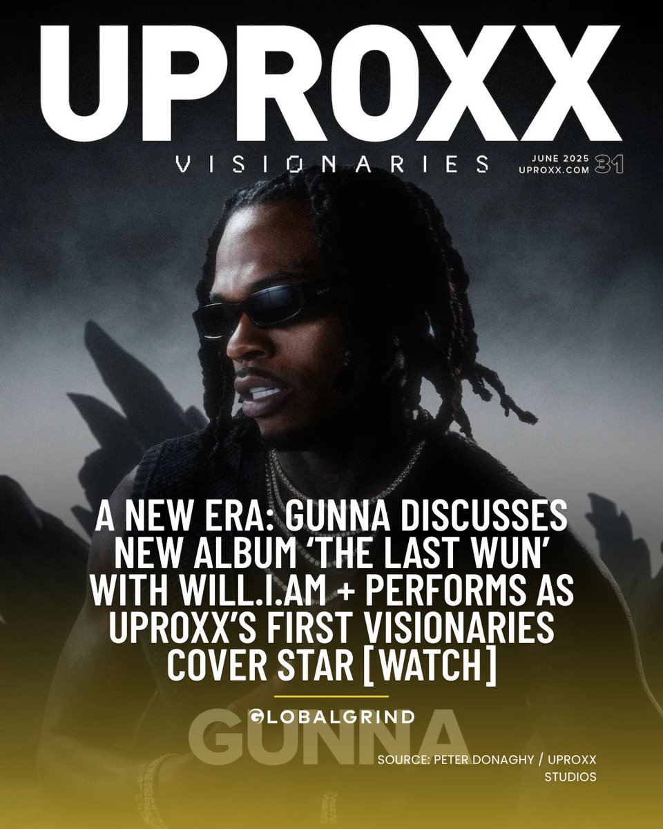 This week (June 25th), Grammy-nominated, multi-platinum rap superstar Gunna was unveiled as UPROXX’s first-ever VISIONARIES cover star. Continue reading to check out his full video interview with UPROXX Chief Visionary Officer will.i.am. bit.ly/3I1vjZZ