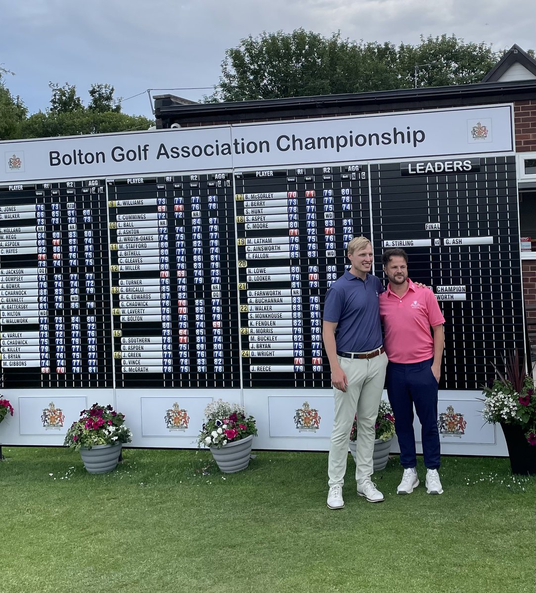 BGASecretary's tweet image. After a great chip on the 18th Anthony Stirling has won his 3rd BGA Championship with a close win over Gary Ash.

There was some fantastic golf played by both players all week!

Thanks to everyone who has helped and supported and Breightmet for hosting. The course was fantastic