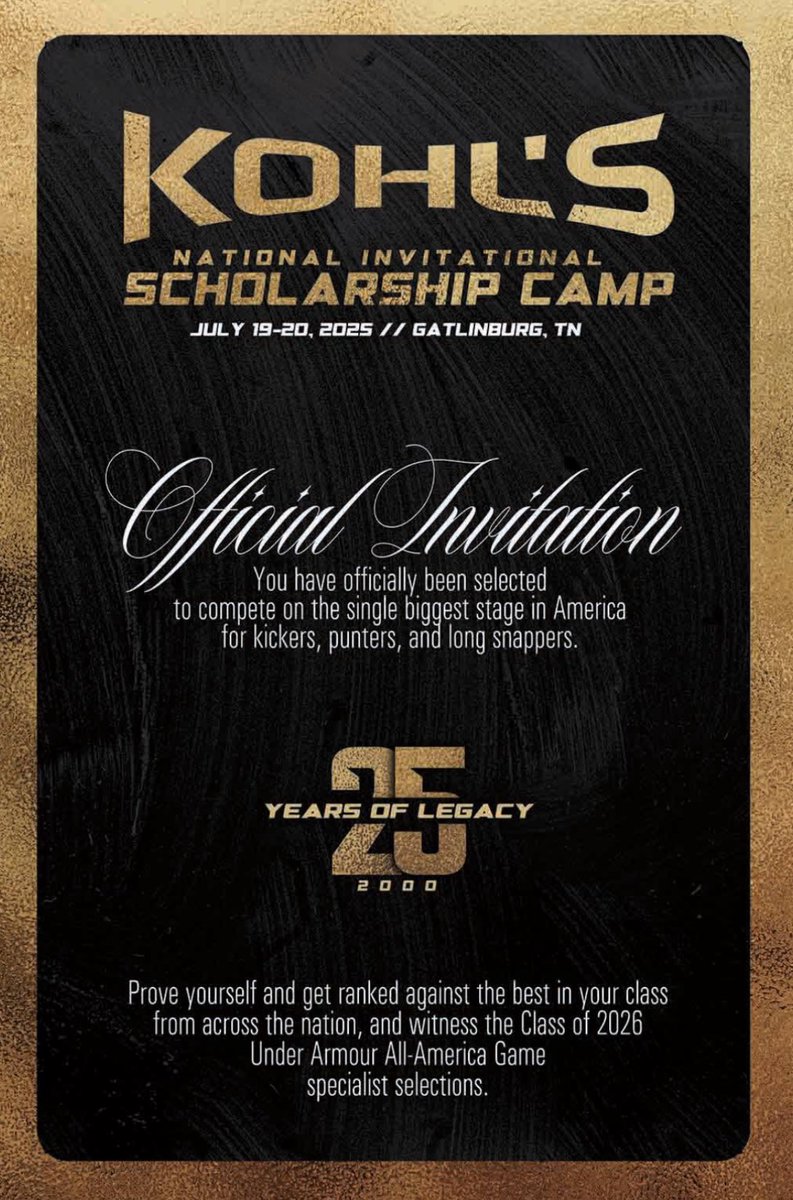 Carter Zaryski (@carterzaryski17) on Twitter photo Thank you <a href="/KohlsKicking/">Kohl's Kicking Camps</a> for inviting me to the National Invitational Scholarship Camp In Tennessee! Can’t wait to compete with some of the best kickers in the nation.
<a href="/97RyanJones/">Ryan Jones</a> <a href="/brucewill15/">Bruce Williams</a> <a href="/RealCoachBruno1/">Brian Bruno</a> <a href="/CBASyrFootball/">CBA Syracuse Football</a> <a href="/KohlsHighlights/">Kicking, Punting, Long Snapping Highlights</a> Thank you <a href="/KohlsKicking/">Kohl's Kicking Camps</a> for inviting me to the National Invitational Scholarship Camp In Tennessee! Can’t wait to compete with some of the best kickers in the nation.
<a href="/97RyanJones/">Ryan Jones</a> <a href="/brucewill15/">Bruce Williams</a> <a href="/RealCoachBruno1/">Brian Bruno</a> <a href="/CBASyrFootball/">CBA Syracuse Football</a> <a href="/KohlsHighlights/">Kicking, Punting, Long Snapping Highlights</a>