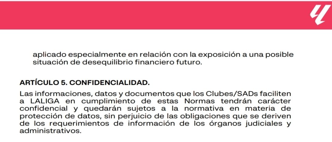 Javier Tebas y el <a href="/AthleticClub/">Athletic Club</a> vulneran el deber de confidencialidad impuesto por el Art. 5 del Reglamento de elaboración de presupuestos de Clubes de  <a href="/LaLiga/">LALIGA</a>

El Athletic Club de Bilbao ha emitido hoy un comunicado en el que confirma que se reunió con el presidente de la Liga,