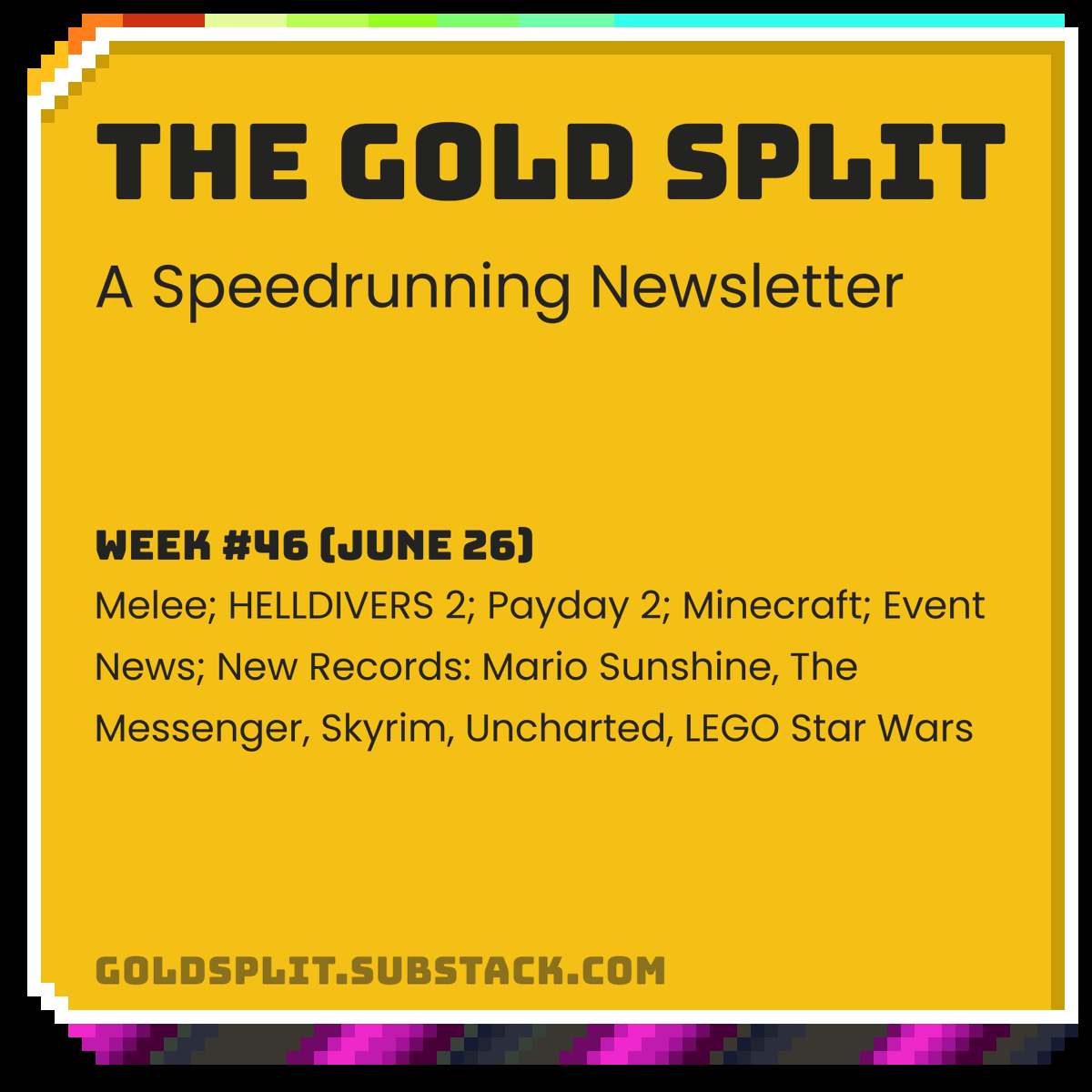 The Gold Split - A Speedrunning Newsletter tweet media