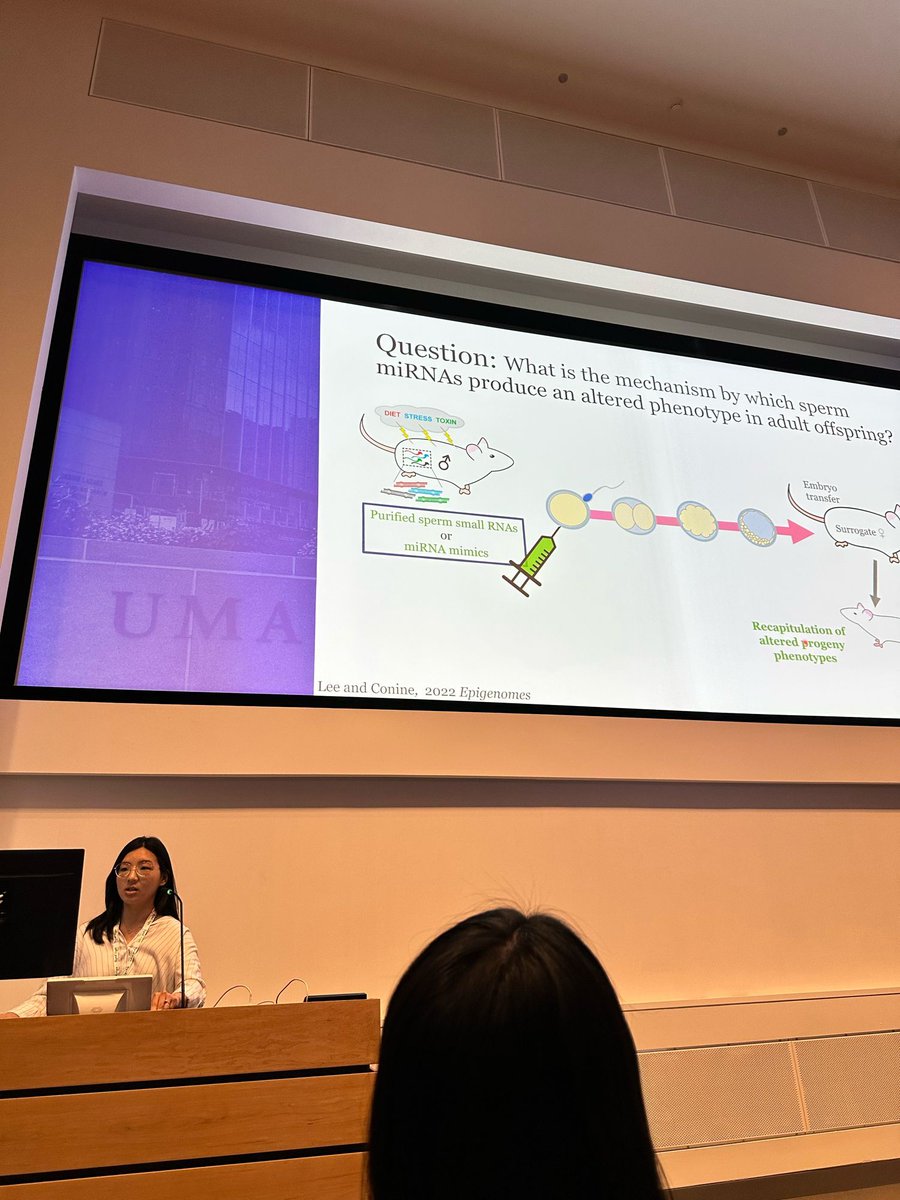 Grace Lee discussing Uncovering the postfertilization regulatory mechanisms required for intergenerational epigenetic inheritance in mice #RNATx2025