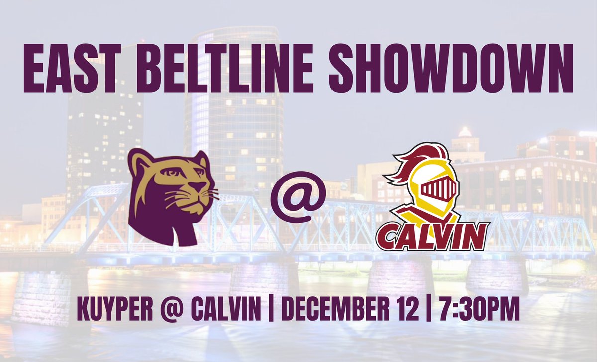 🚨 Schedule Update 🚨

We will head down the Beltline to take on Calvin University on December 12th! 

Check out our full schedule here: kuypercougars.com/sports/mens-ba…

#GoCougars
