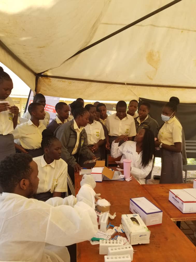 "Knowledge is power!  Students at Midland High School Kawempe are learning more about Sickle Cell Disease during the screening. Let's empower our youth with awareness!  #SickleCellAwareness #HealthEducation"