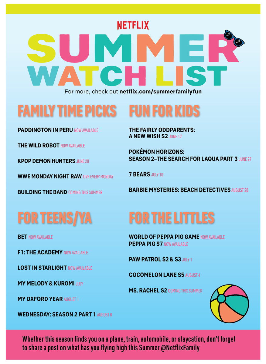Kids summer watch list is out! #WhatToWatch #NetflixAndChill #SummerVibes
#StreamingNow