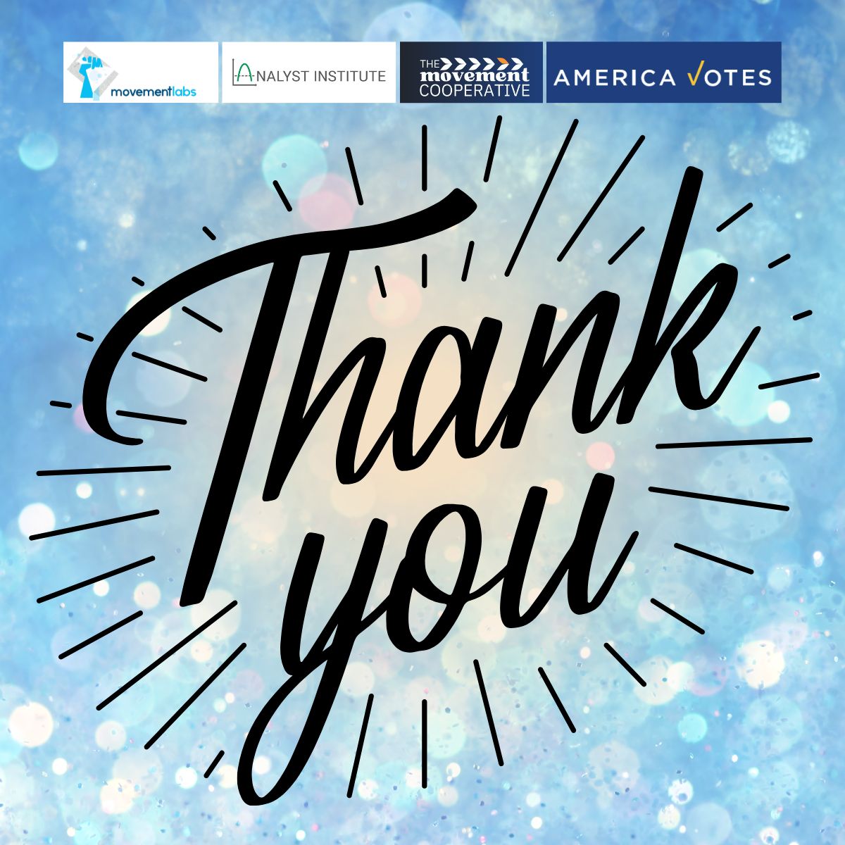 Thanks to everyone who joined Inside the Lab: Innovations in Year-Round Organizing!

Grateful to our co-host <a href="/AnalystInst/">Analyst Institute</a> + speakers from <a href="/ShowUp4RJ/">Showing Up for Racial Justice</a>, OnePA, All Americans Vote, CER &amp; ML’s Char Singleton.

Don’t miss our final session: July 23 | 1PM ET.
👉 ow.ly/JXYM50Wh43i