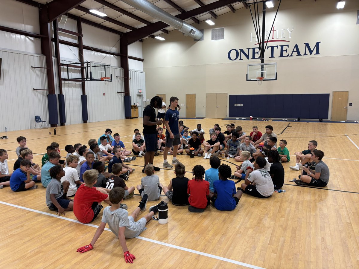 HartleyFootball's tweet image. Day 2 of the Hauser Family Football Camp was about attacking the work with intensity and enthusiasm. Coach Beckwith got the day started and Seniors LaRon Gaulden and Matthew Melle spoke on the ways they attack their own work. Go Hawks!