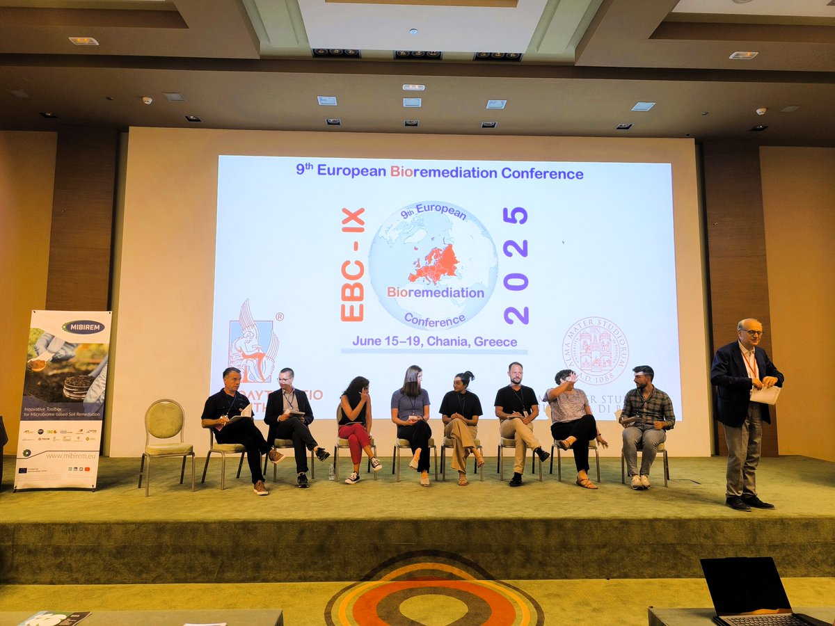 🌍 Our MIBIREM project was proudly featured last week at the European Bioremediation Conference IX in beautiful Crete! 🇬🇷✨ — the place to be for bioremediation researchers and innovators.
No doubt, it's the most important venue for bioremediation in Europe — and beyond.

We were