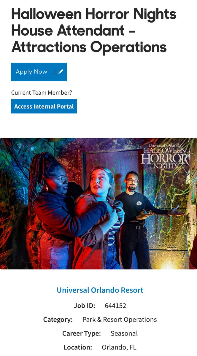 HHN_Scott (@hhn_scott) on Twitter photo 🚨Heads up, HHN fans! <a href="/UniversalORL/">Universal Orlando Resort</a> just re-posted this opportunity to work inside the madness, they’re hiring House Attendants for #HHN34! 👻
If you’ve ever wanted to be part of the fog (and help others survive it), now’s your shot.
#HHN #HalloweenHorrorNights 🚨Heads up, HHN fans! <a href="/UniversalORL/">Universal Orlando Resort</a> just re-posted this opportunity to work inside the madness, they’re hiring House Attendants for #HHN34! 👻
If you’ve ever wanted to be part of the fog (and help others survive it), now’s your shot.
#HHN #HalloweenHorrorNights