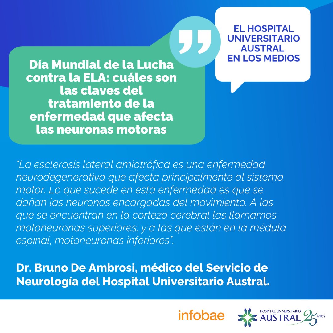 Hospital Universitario Austral (@hospitalaustral) on Twitter photo ๐ฌ๐๐ฅ ๐๐จ๐ฌ๐ฉ๐ข๐ญ๐๐ฅ ๐๐ง๐ข๐ฏ๐๐ซ๐ฌ๐ข๐ญ๐๐ซ๐ข๐จ ๐๐ฎ๐ฌ๐ญ๐ซ๐๐ฅ ๐๐ง ๐ฅ๐จ๐ฌ ๐ฆ๐๐๐ข๐จ๐ฌ
Compartimos con <a href="/infobae/">infobae</a> quรฉ es la ELA (Esclerosis Lateral Amiotrรณfica) y cรณmo se manifiesta esta enfermedad.
Por Silvia Pardo
bit.ly/4nmzdg4 ๐ฌ๐๐ฅ ๐๐จ๐ฌ๐ฉ๐ข๐ญ๐๐ฅ ๐๐ง๐ข๐ฏ๐๐ซ๐ฌ๐ข๐ญ๐๐ซ๐ข๐จ ๐๐ฎ๐ฌ๐ญ๐ซ๐๐ฅ ๐๐ง ๐ฅ๐จ๐ฌ ๐ฆ๐๐๐ข๐จ๐ฌ
Compartimos con <a href="/infobae/">infobae</a> quรฉ es la ELA (Esclerosis Lateral Amiotrรณfica) y cรณmo se manifiesta esta enfermedad.
Por Silvia Pardo
bit.ly/4nmzdg4