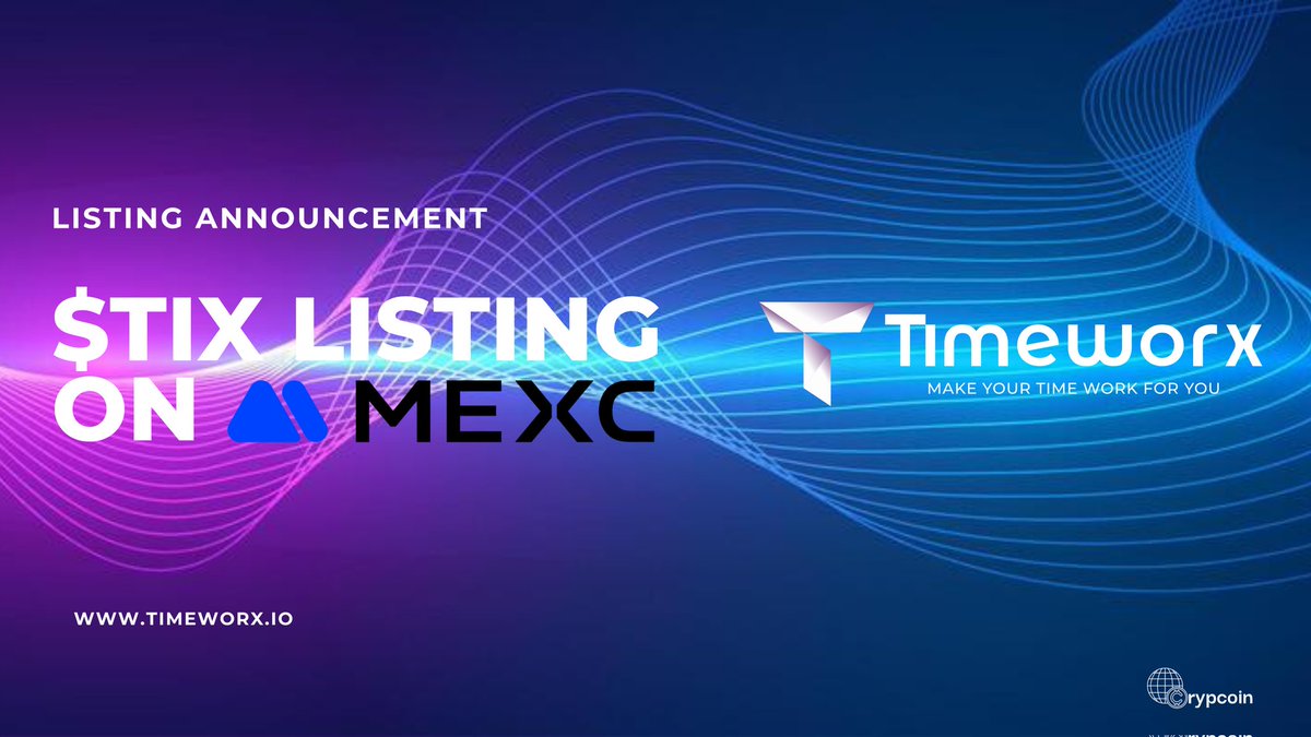 Great news! $TIX from <a href="/timeworx_io/">Timeworx</a> has successfully listed on MEXC! 🎉

🚀 $TIX from <a href="/timeworx_io/">Timeworx</a> is OFFICIALLY LIVE on <a href="/MEXC_Global/">MEXC Global</a>!

What an incredible milestone for the future of decentralized AI data processing. Let the trading begin! 🔥

#TIX #Timeworx #MEXC #Crypto #AIToken