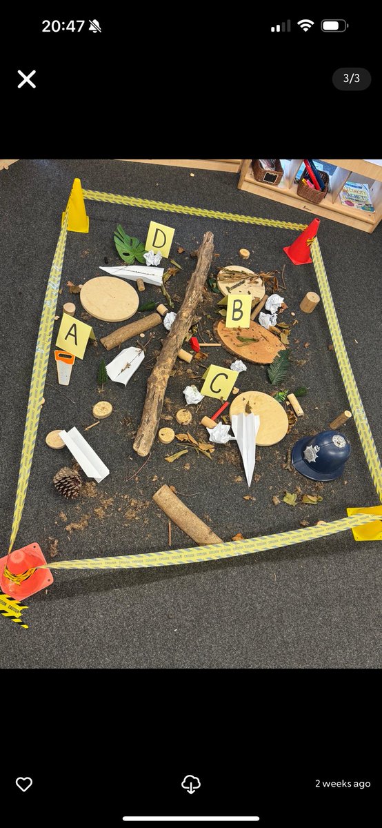 Miss_Keith_EYFS's tweet photo. It began with an in depth look at a real barristers wig, and the role of a barrister. Then, came the crime scene hook. Next, an investigation into alibis. After that, some paper aeroplanes. Finally, CCTV footage of the suspect and an interview with the culprit. https://t.co/VOTBY35keV