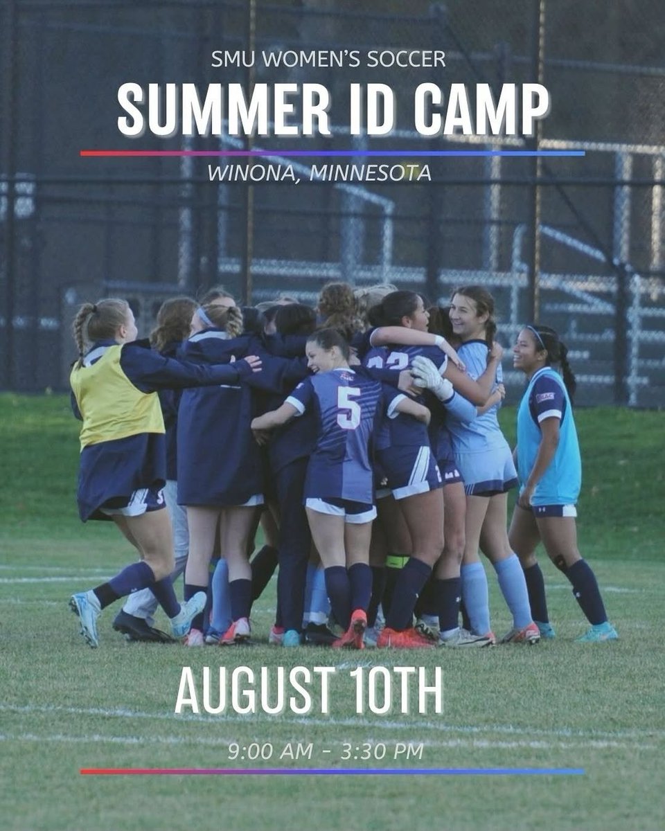Only one month from our ID camp!

We would love to see you there!

linktr.ee/smumnwosoccer?…