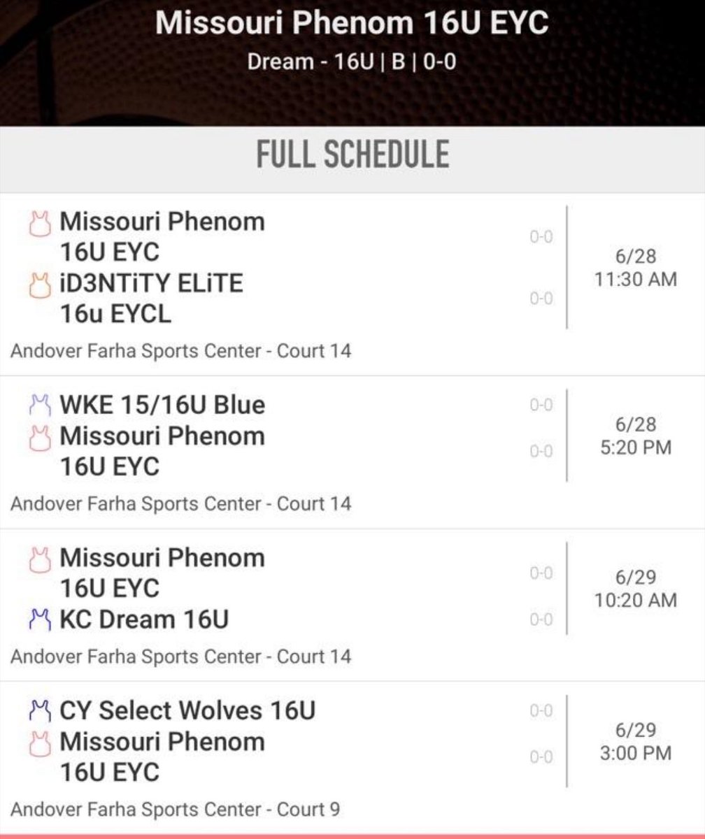 Stella Sacks (@stellasacks_5) on Twitter photo Weekend schedule in Wichita @ I-35 summer shootout Weekend schedule in Wichita @ I-35 summer shootout