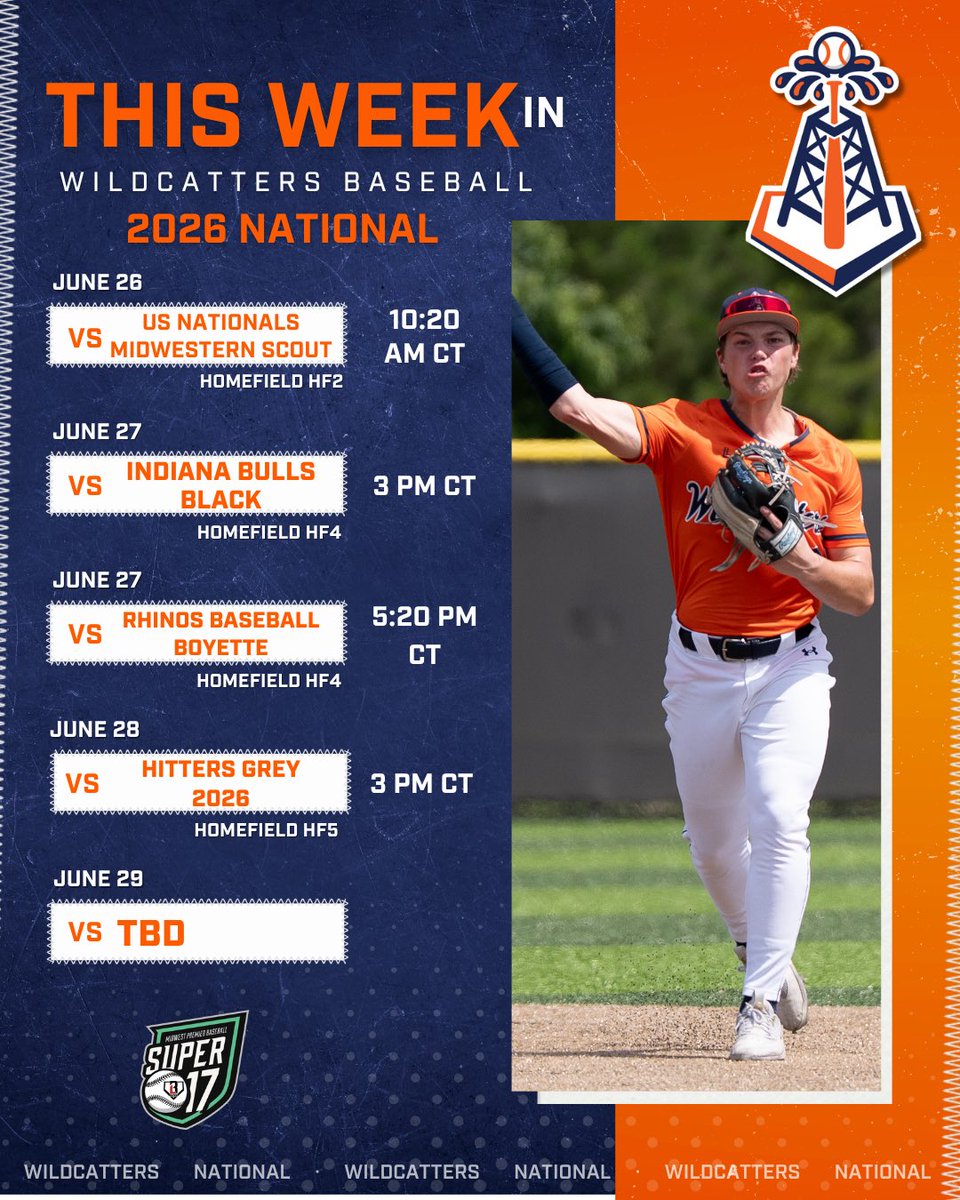 Wildcatters High School (@wildcattershs) on Twitter photo 26 National playing in the PBR Midwest Premier Super 17 in Kansas City this week.
<a href="/WildcattersBB/">Wildcatters Baseball</a> | <a href="/AmbresChip/">Chip Ambres</a> | <a href="/K5vinWitt/">Kevin Witt</a> | <a href="/PRIME_HTX/">Prime Performance HTX</a> | <a href="/PrimePJosh/">Josh | Prime Performance HTX</a> 26 National playing in the PBR Midwest Premier Super 17 in Kansas City this week.
<a href="/WildcattersBB/">Wildcatters Baseball</a> | <a href="/AmbresChip/">Chip Ambres</a> | <a href="/K5vinWitt/">Kevin Witt</a> | <a href="/PRIME_HTX/">Prime Performance HTX</a> | <a href="/PrimePJosh/">Josh | Prime Performance HTX</a>