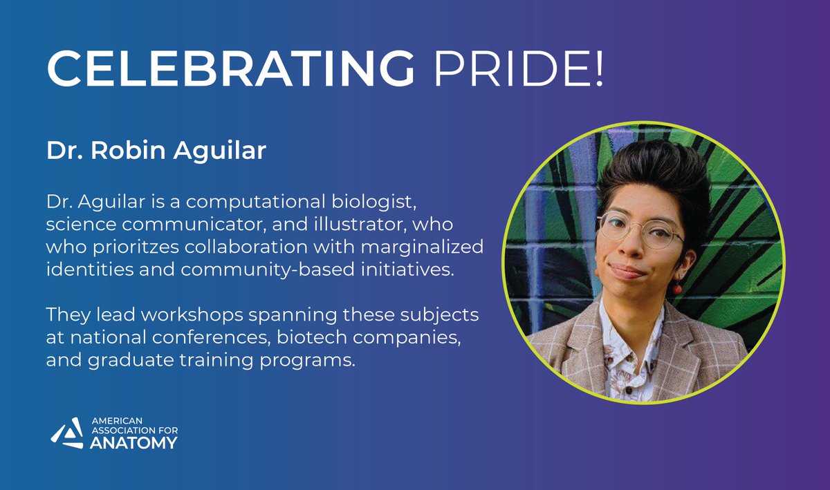 AnatomyOrg's tweet image. Introducing Robin Aguilar: computational biologist, artist, and science communicator! Check out their website to learn more about them and their work 🔗robinaguilar.com/about-me
#Anatomy26 #anatomy #science #research #education #AAA