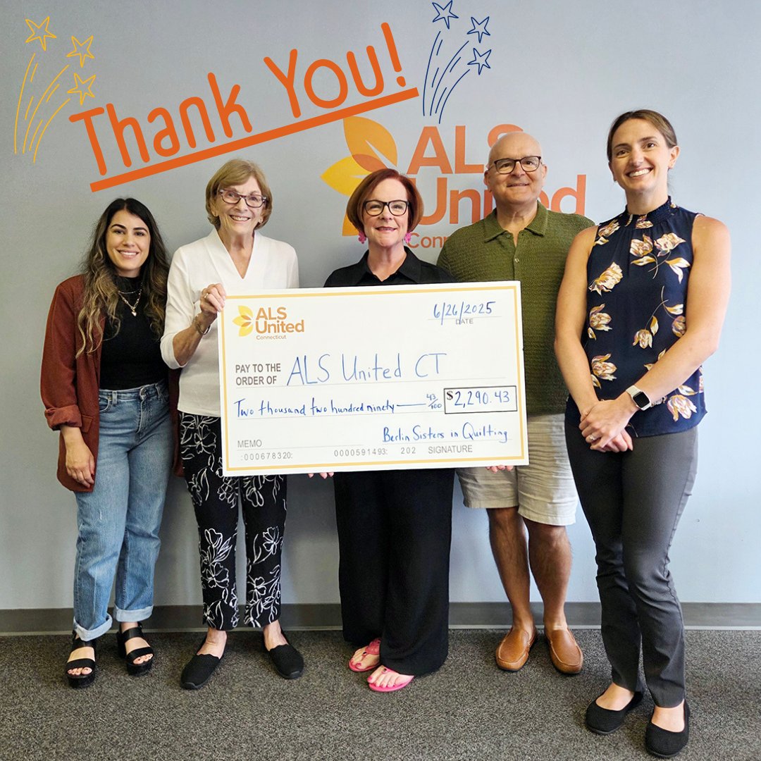 Today, Paul Bruno, along with Joyce and Len Montanari, visited our office to deliver a generous $2,290 donation. The funds were raised by the Berlin Sisters in Quilting during a recent fundraiser held in loving memory of Shirley Bruno.