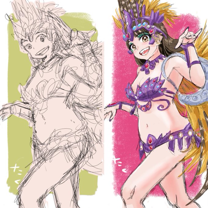 サンバガール32💃(ブラッシュアップ)  
#イラスト #illustration 