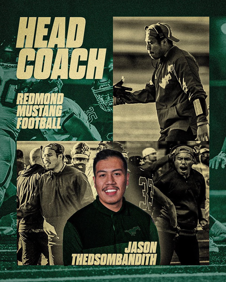 Coming home. 🏠 

I am honored to announce that I’ve accepted the Head Football Coach position at Redmond High School (WA)

I couldn’t have done it without the people in corner that has supported me unconditionally throughout my coaching journey. Go Stangs! 💚💛