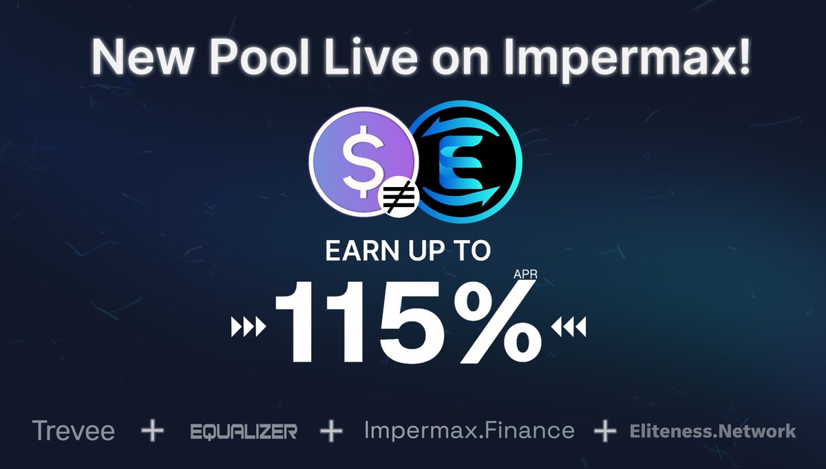 Equalizer0x's tweet image. 🚨 New Pool Live on @ImpermaxFinance !

✅ Earn $EQUAL for Lending $EQUAL
✅ Borrow $$$ against your LP
✅ Leverage LPs for up to 3x APR = 115%
✅ Auto-Compound into more LP

Start earning now:
sonic.impermax.finance/lending-pool/6…