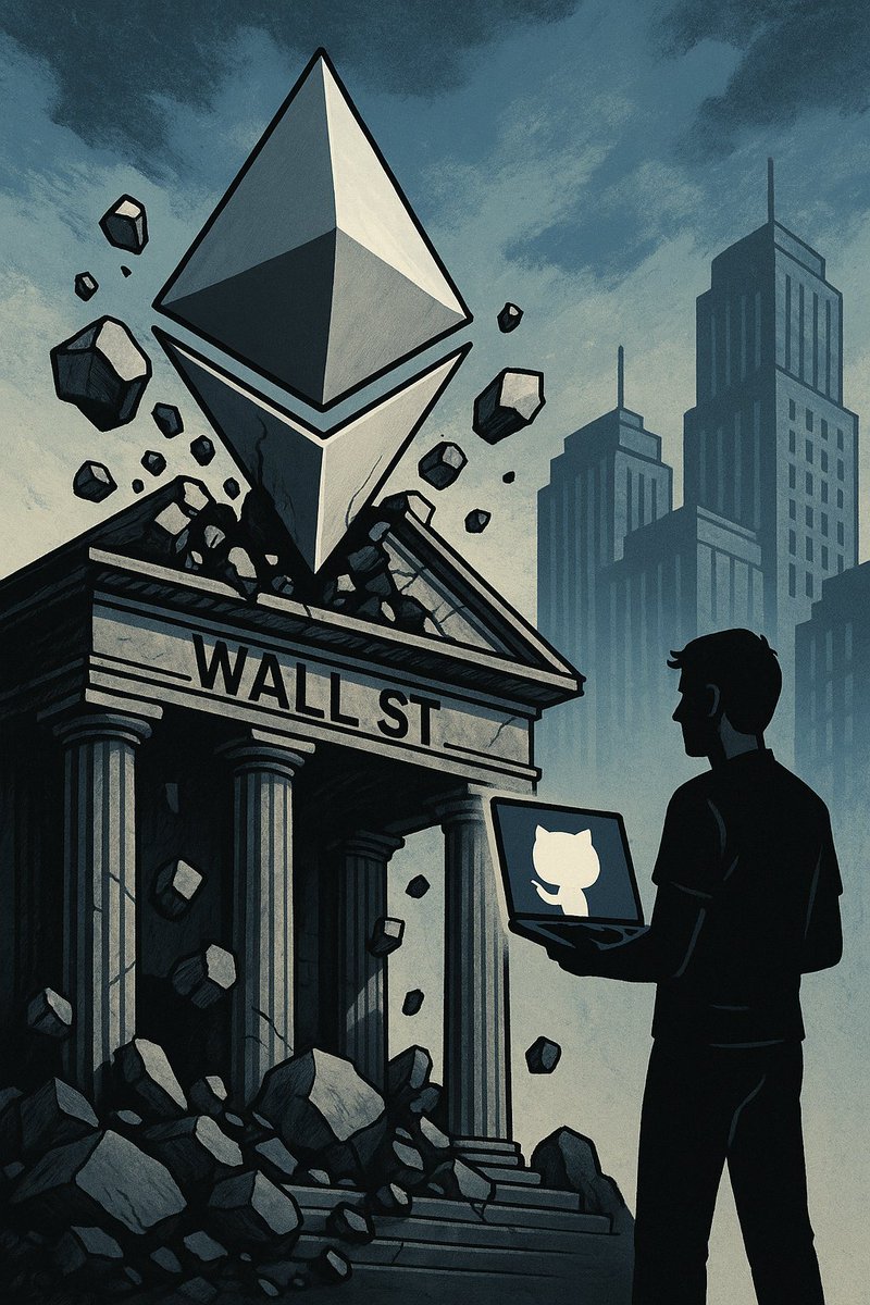 syntaxfullstack's tweet image. The current financial system is broken and full of gatekeepers.
Our conviction in @ethereum hasn't changed.
It's the most credible foundation for a fair, secure, and decentralized future.
The next generation of finance won't come from Wall Street.
It will come from @github.