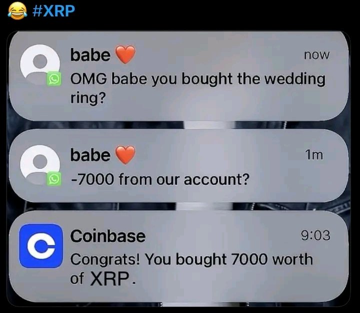 AzTechEmpire's tweet photo. When she thinks itโs a wedding ring, but you just secured generational wealth. ๐โก๏ธ๐ #XRP #CryptoPriorities #DiamondHands ๐๐ @Fredo_Defi @xrpl https://t.co/7iLn2aYAAA