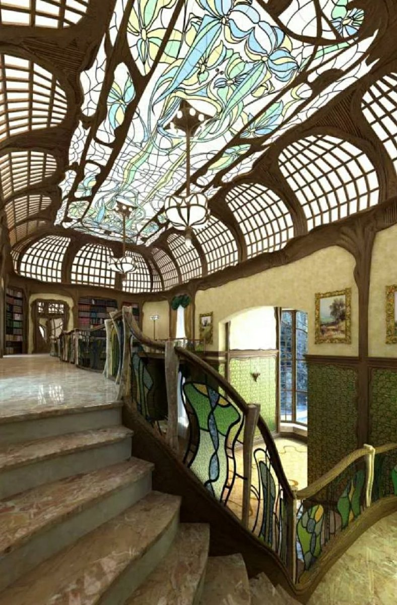 Art Nouveau interior of the Ryabushinsky Mansion