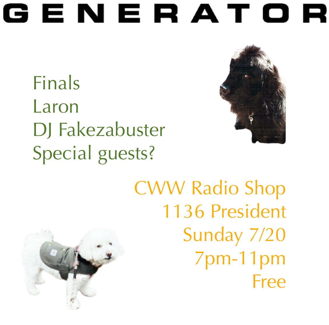 Generator is back and better for the summer weather 🔨🔨

Live from Crown Heights 7/20