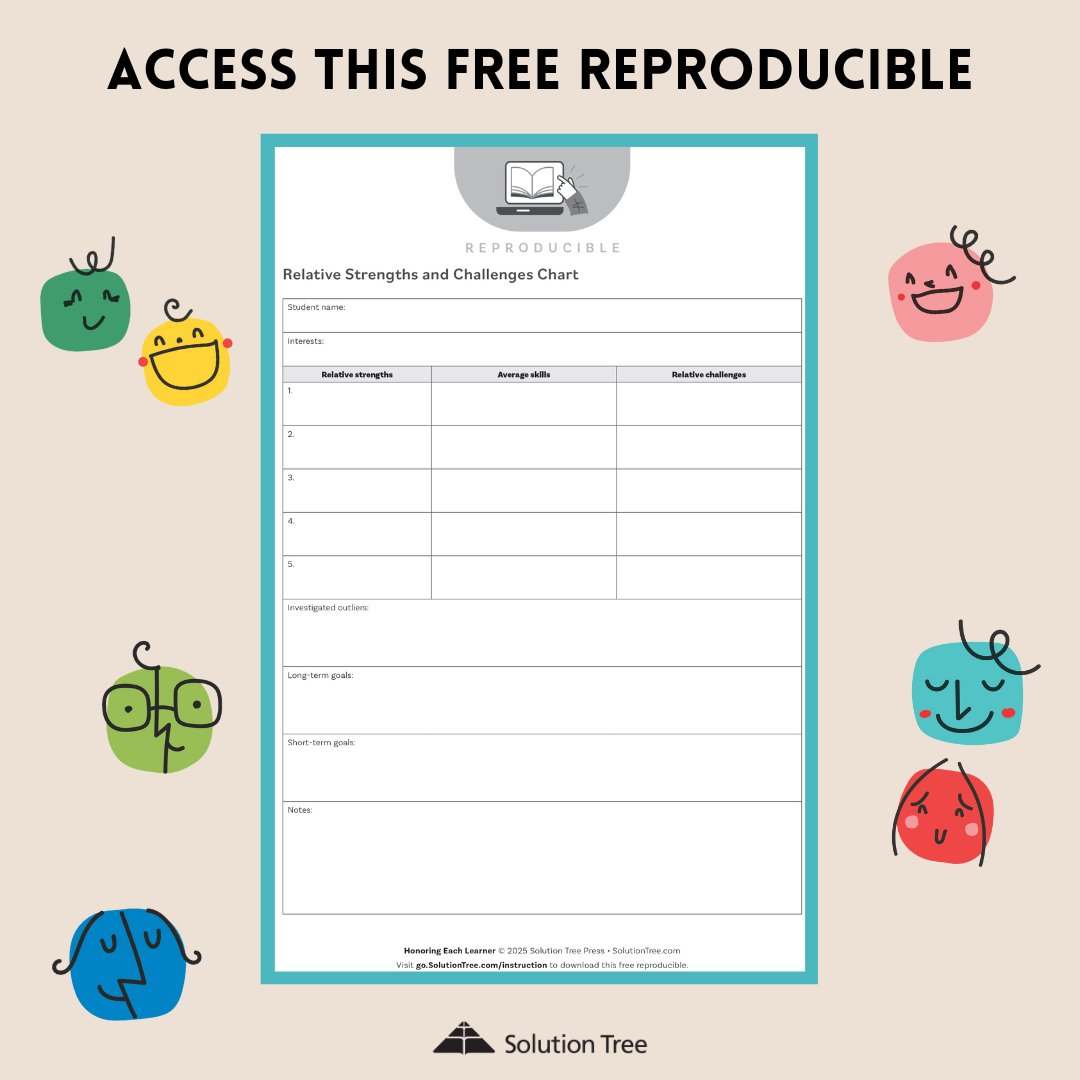 SolutionTree's tweet image. 💡 Personalize instruction and ensure that all students thrive in inclusive classrooms tailored to their unique needs. 🎯
Download 🆓 reproducibles from Honoring Each Learner: bit.ly/4dOhOc0
#IndividualizedLearning #EdEquity #Teachers #Education @KellerKeel96346