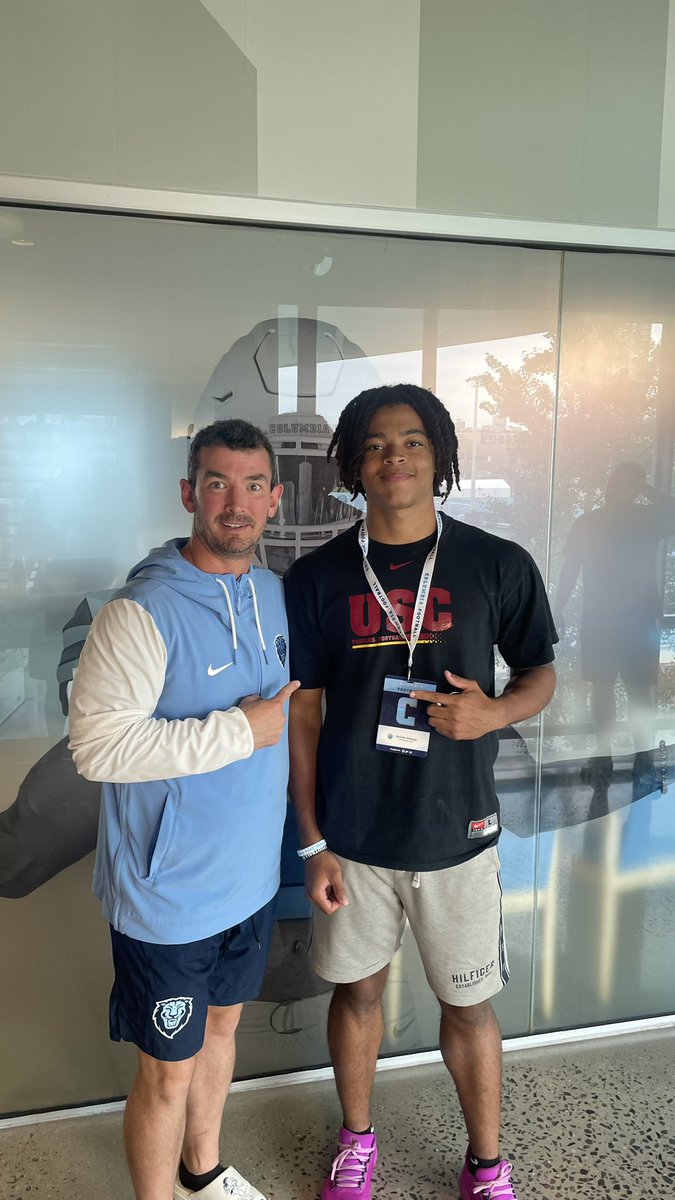 Resendo Holdrege 6’2 195 (@resendoh) on Twitter photo After a great camp and conversation with <a href="/Coach_Poppe/">Jonathan Poppe</a> I’m blessed to receive an Offer from <a href="/CULionsFB/">Columbia Football</a> ! Big thanks for the campus tour and the chance to see the beautiful facilities.
Go Lions! 🦁💙
<a href="/CoachStoNGo/">Justin Stovall</a> <a href="/jp_makina7/">Makina J-P</a> <a href="/CoachFM3/">Floyd Morris</a> <a href="/JuanLozanoJr_/">Juan Lozano Jr</a> <a href="/AlbertYoung__/">Albert Young</a>
#cfb #grind After a great camp and conversation with <a href="/Coach_Poppe/">Jonathan Poppe</a> I’m blessed to receive an Offer from <a href="/CULionsFB/">Columbia Football</a> ! Big thanks for the campus tour and the chance to see the beautiful facilities.
Go Lions! 🦁💙
<a href="/CoachStoNGo/">Justin Stovall</a> <a href="/jp_makina7/">Makina J-P</a> <a href="/CoachFM3/">Floyd Morris</a> <a href="/JuanLozanoJr_/">Juan Lozano Jr</a> <a href="/AlbertYoung__/">Albert Young</a>
#cfb #grind
