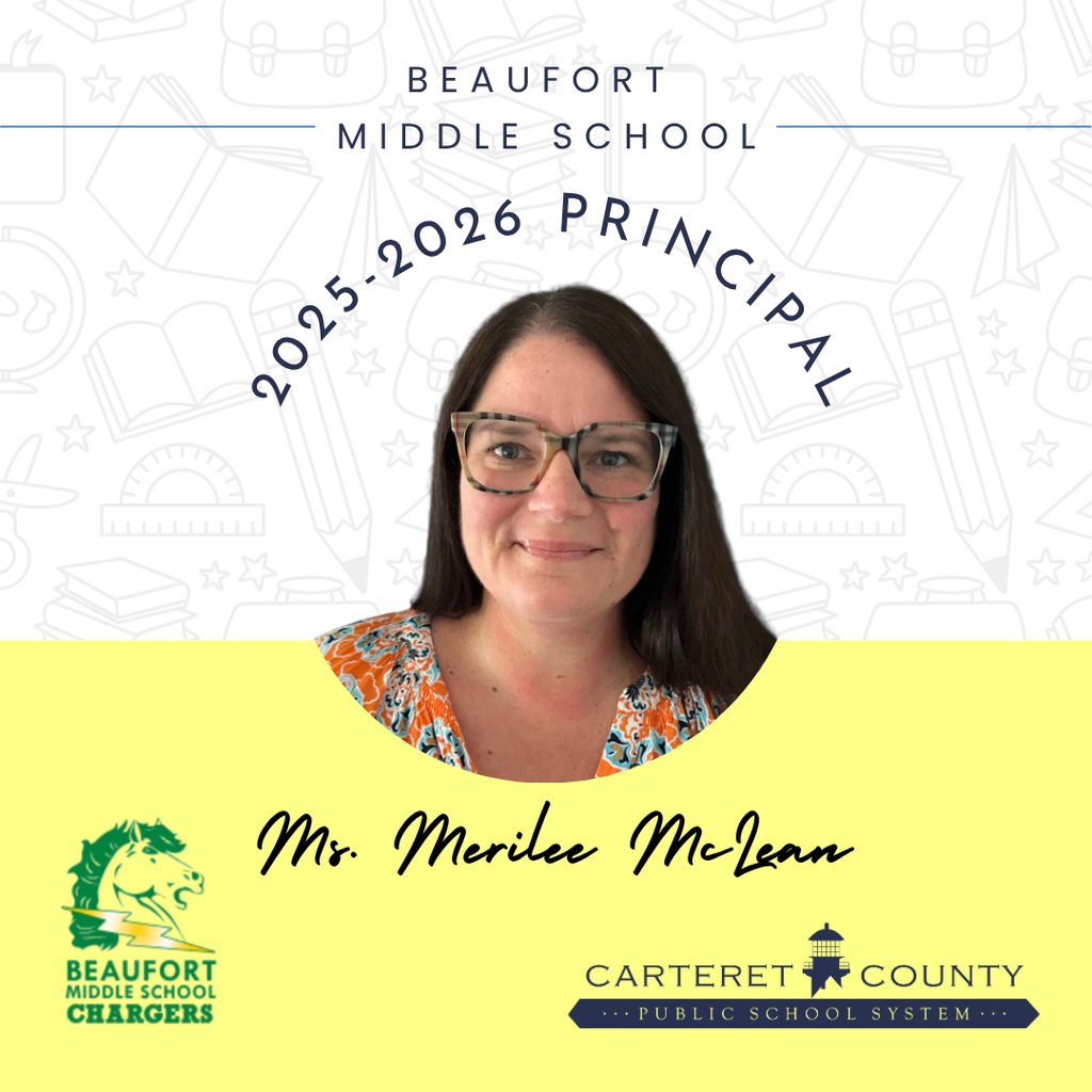 💚💛 We’re excited to announce Ms. Merilee McLean as the new Principal of Beaufort Middle School. A strong instructional leader with district and classroom experience, she’ll officially take the reins July 1, 2025. Congrats, Principal [Last Name]! #BMSChargers #CCPSProud 🐎