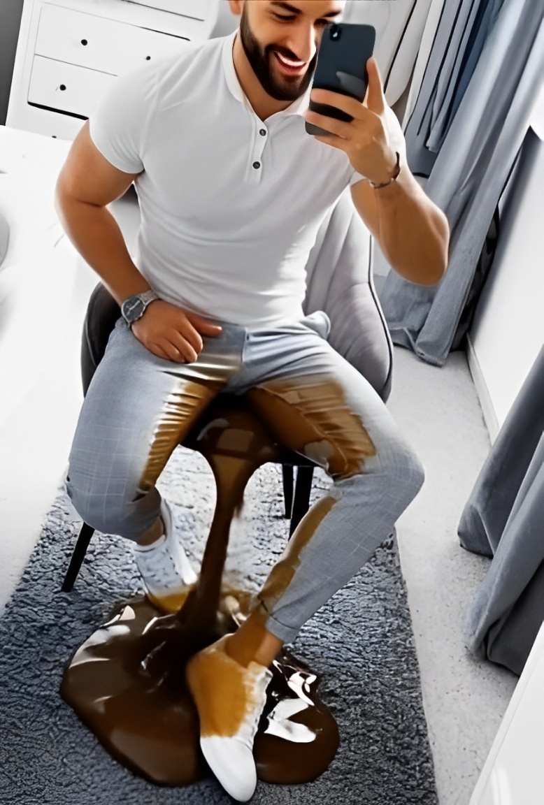 ManSuitsPoop's tweet photo. He was video chatting with his friends when he secretly pooped his pants💩
#poopinginpants #pantspooping #pantsmessing https://t.co/J5qupwbJk2